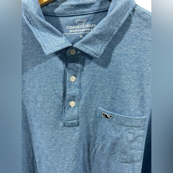 Vineyard Vines Men’s XL Polo Heather Blue - Picture 3 of 6